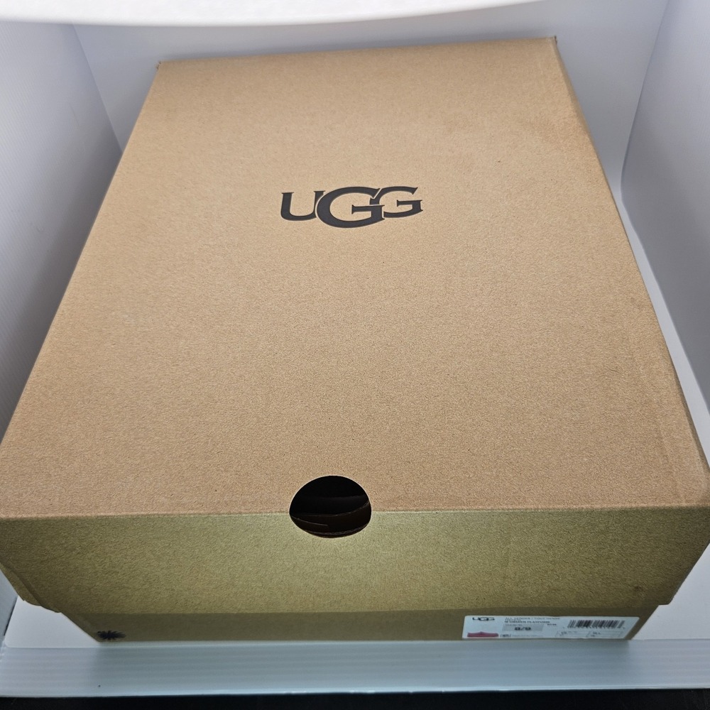 UGG URSEEN PLATFORM RASPBERRY MULTI LEATHER WOOL ALL GENDER M8/W9 Festival Shoes - Picture 5 of 7